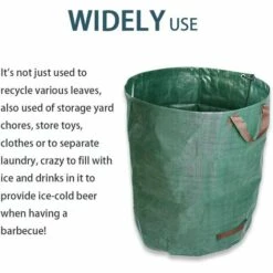 ENLENK Sacs à Déchets De Jardin 3 Pièces Sac De Jardin Réutilisable étanche Heavy Duty Grande Sacs Avec Poignées Sacs à Feuilles Autoportante Et Pliable V7070 (500L) -Outil d'entretien du jardin Soldes 60167816 4