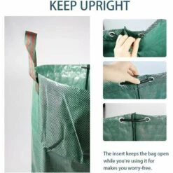 ENLENK Sacs à Déchets De Jardin 3 Pièces Sac De Jardin Réutilisable étanche Heavy Duty Grande Sacs Avec Poignées Sacs à Feuilles Autoportante Et Pliable V7070 (500L) -Outil d'entretien du jardin Soldes 60167816 5