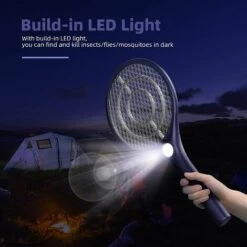 ZOLGINAH Raquette Electrique Insectes 4000V, USB Rechargeable Raquette Anti Moustique Avec Base, Éclairage LED, Double Couche De Protection En Maille, Efficace Contre Les Insectes Et Moustiques, Bleu 10 ZOLGINAH Raquette Electrique Insectes 4000V, USB Rechargeable Raquette Anti Moustique Avec Base, Éclairage LED, Double Couche De Protection En Maille, Efficace Contre Les Insectes Et Moustiques, Bleu -Outil d'entretien du jardin Soldes 60577305 4