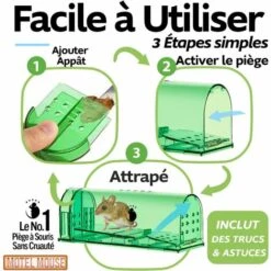 ZOLGINAH Motel Mouse Piège À Souris Vivante Sans Cruauté - Ultrasensible - Facile à Utiliser - Sûr Pour Les Animaux Domestiques Et Les Enfants - Réutilisable 9 ZOLGINAH Motel Mouse Piège À Souris Vivante Sans Cruauté - Ultrasensible - Facile à Utiliser - Sûr Pour Les Animaux Domestiques Et Les Enfants - Réutilisable -Outil d'entretien du jardin Soldes 60963599 3
