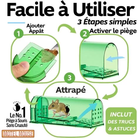 ZOLGINAH Motel Mouse Piège À Souris Vivante Sans Cruauté - Ultrasensible - Facile à Utiliser - Sûr Pour Les Animaux Domestiques Et Les Enfants - Réutilisable 5 ZOLGINAH Motel Mouse Piège À Souris Vivante Sans Cruauté - Ultrasensible - Facile à Utiliser - Sûr Pour Les Animaux Domestiques Et Les Enfants - Réutilisable – Image 3