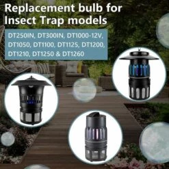 TANCYCO Lot De 2 Ampoules De Rechange Bug Zapper 41050 Pour DynaTrap DT1050 DT1100 DT1250, Lampe Anti-moustiques Ultraviolette 7 W, Lampe De Rechange Pour Piège 1/2 Acre -Outil d'entretien du jardin Soldes 61126305 3