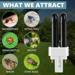 TANCYCO Lot De 2 Ampoules De Rechange Bug Zapper 41050 Pour DynaTrap DT1050 DT1100 DT1250, Lampe Anti-moustiques Ultraviolette 7 W, Lampe De Rechange Pour Piège 1/2 Acre -Outil d'entretien du jardin Soldes 61126305 5