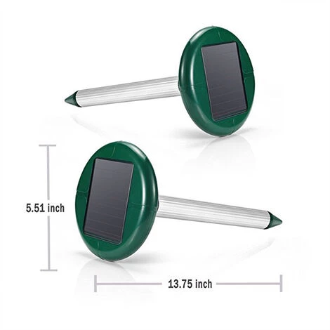 DECKON 2PCS Répulsif Taupe Solaire à Ultrason,Solar Répulsif à Ultrasons,Chasse Taupe Solaire Combine Sons Et Vibrations,Anti Taupes Repousser Taupes,pour Jardin Pelouse En Plein Air 4 DECKON 2PCS Répulsif Taupe Solaire à Ultrason,Solar Répulsif à Ultrasons,Chasse Taupe Solaire Combine Sons Et Vibrations,Anti Taupes Repousser Taupes,pour Jardin Pelouse En Plein Air – Image 2