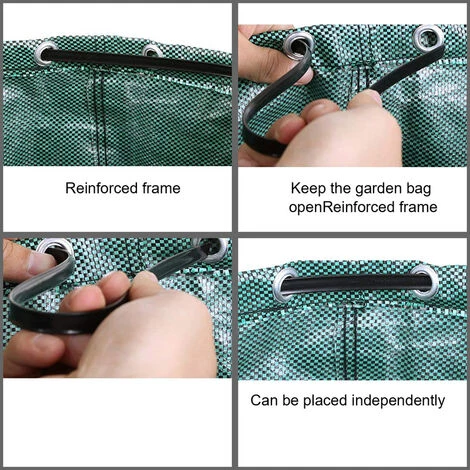 Randaco Sacs à Déchets De Jardin XXL Sacs à Gazon Conteneur à Gazon Sacs à Feuilles 272L Sacs à Déchets De Jardin Premium 2X - Vert 7 Randaco Sacs à Déchets De Jardin XXL Sacs à Gazon Conteneur à Gazon Sacs à Feuilles 272L Sacs à Déchets De Jardin Premium 2X - Vert – Image 5