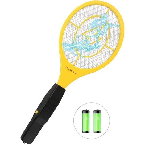 PESCE Raquette Anti Moustique Electrique Avec AA Batterie, Raquette Electrique 4000 Voltavec Pour Débarrasser Des Moustiques Et Autres Insectes, 3 Couches Protection En Maille, Jaune 3 PESCE Raquette Anti Moustique Electrique Avec AA Batterie, Raquette Electrique 4000 Voltavec Pour Débarrasser Des Moustiques Et Autres Insectes, 3 Couches Protection En Maille, Jaune