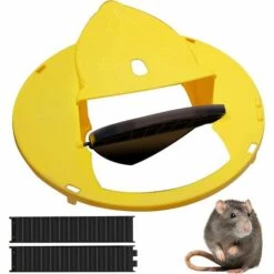 HIASDFLS Piege A Souris Rat Seau Slide Bucket Lid Mouse Trap Attrape Flip Bucket Lid Tapetteà Compatible Balance Indoor And Outdoor Auto Reset Mouse Trappe (Entrez À Une Extrémité)