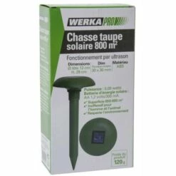 Chasse Taupe Solaire 800m2 Werkapro -Outil d'entretien du jardin Soldes 61264761 3