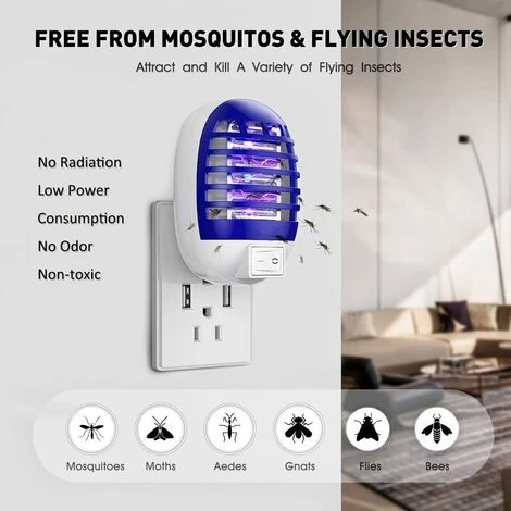 Cisea Moustique Tueur Lampe Lot De 4,UV Lampe Anti Moustique,Tueur D'Insectes Electrique,Destructeur De Mouches Intérieur,Non Toxique Piège à Mouches Efficace,Exterminer Les Insectes,Pour Cuisine/Chambre 4 Cisea Moustique Tueur Lampe Lot De 4,UV Lampe Anti Moustique,Tueur D'Insectes Electrique,Destructeur De Mouches Intérieur,Non Toxique Piège à Mouches Efficace,Exterminer Les Insectes,Pour Cuisine/Chambre – Image 2