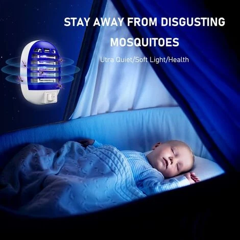 Cisea Moustique Tueur Lampe Lot De 4,UV Lampe Anti Moustique,Tueur D'Insectes Electrique,Destructeur De Mouches Intérieur,Non Toxique Piège à Mouches Efficace,Exterminer Les Insectes,Pour Cuisine/Chambre 6 Cisea Moustique Tueur Lampe Lot De 4,UV Lampe Anti Moustique,Tueur D'Insectes Electrique,Destructeur De Mouches Intérieur,Non Toxique Piège à Mouches Efficace,Exterminer Les Insectes,Pour Cuisine/Chambre – Image 4