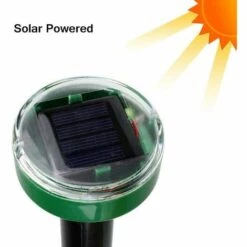 FUHUIDATRADING Lot De 4 Répulsifs Solaires à Ultrasons Pour Taupes Et Rats -Outil d'entretien du jardin Soldes 61359171 4