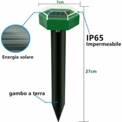 FUHUIDATRADING Répulsif Anti Taupes，répulsif Serpent Ultrason 4 Pcs，Répulsif Taupe Solaire à Ultrason，Répulsif Solaire Contre Les Taupes , Chasse Taupe Solaire,Pour Pelouse, Jardin,anti Taupes/ Serpent(Vert) -Outil d'entretien du jardin Soldes 61359347 2