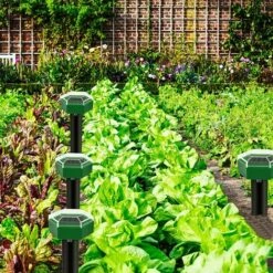 FUHUIDATRADING Répulsif Anti Taupes，répulsif Serpent Ultrason 4 Pcs，Répulsif Taupe Solaire à Ultrason，Répulsif Solaire Contre Les Taupes , Chasse Taupe Solaire,Pour Pelouse, Jardin,anti Taupes/ Serpent(Vert) -Outil d'entretien du jardin Soldes 61359347 5