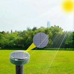 FUHUIDATRADING Mole Repeller Solaire Taupe, Imperméable à L'eau, à Ultrasons, Imperméable à L'eau, Anti-répulsif, Anti-Insectes,Anti-Insectes Pour Jardin Extérieur（Paquet De 4） -Outil d'entretien du jardin Soldes 61359351 3