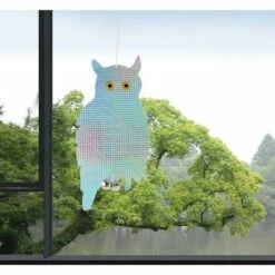 Deckon Répulsif Pigeon, 2 Pièces Hibou Réfléchissant, Hibou Anti Pigeons, Répulsif Oiseaux, Effaroucheur Oiseaux Réfléchissant -Outil d'entretien du jardin Soldes 63568680 5