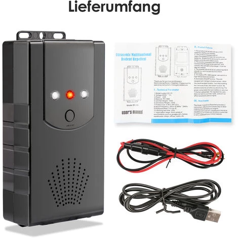 EINFEBEN Répulsif à Ultrasons Pour Parasites Martre Protection Martre Dissuasion Martre Ultrasonique Noire à Piles Pour Voiture - Noir 4 EINFEBEN Répulsif à Ultrasons Pour Parasites Martre Protection Martre Dissuasion Martre Ultrasonique Noire à Piles Pour Voiture - Noir – Image 2