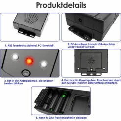 EINFEBEN Répulsif à Ultrasons Pour Parasites Martre Protection Martre Dissuasion Martre Ultrasonique Noire à Piles Pour Voiture - Noir 10 EINFEBEN Répulsif à Ultrasons Pour Parasites Martre Protection Martre Dissuasion Martre Ultrasonique Noire à Piles Pour Voiture - Noir -Outil d'entretien du jardin Soldes 63578289 4