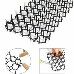 LITZEE Anti-Chat Avec Pointes, Lot De Tapis Anti-écailles Pour Chat Avec Pics, 45x20 Cm Tapis Répulsif Chat Exterieur Pic Anti-Chat, Epine Grille Tapis Anti-Chiens Pour Clôture De Jardin -Outil d'entretien du jardin Soldes 63867888 5