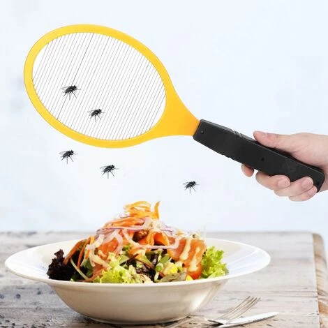 YD Batterie Sans Fil électrique Fly Mosquito Tapette Bug Zapper Raquette Tueur D'insectes (jaune) 4 YD Batterie Sans Fil électrique Fly Mosquito Tapette Bug Zapper Raquette Tueur D'insectes (jaune) – Image 2