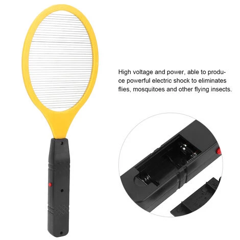 YD Batterie Sans Fil électrique Fly Mosquito Tapette Bug Zapper Raquette Tueur D'insectes (jaune) 6 YD Batterie Sans Fil électrique Fly Mosquito Tapette Bug Zapper Raquette Tueur D'insectes (jaune) – Image 4