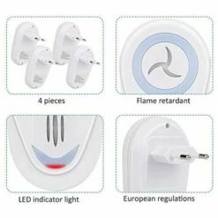 WIAN Répulsif à Ultrasons Contre Les Moustiques, Répulsif Contre Les Insectes Et Les Rongeurs, Répulsif Contre Les Moustiques D'intérieur électronique Pour Souris, Souris, Moustique, Cafard, Mouches, Cafard, Fourmi, Araignée -Outil d'entretien du jardin Soldes 64768799 5