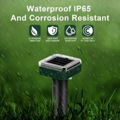 LLOVE Répulsif Taupe Solaire à Ultrason Répulsif Serpent IP65 Imperméable Solaire Souris Répulsif Taupe Ultrason Énergie Solaire Pour Taupes, Campagnols, Serpents, Gophers Et Autres Animaux (Lot De 2) -Outil d'entretien du jardin Soldes 64870506 2