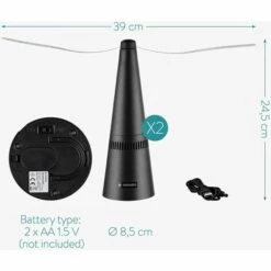 2X Ventilateur Anti Mouche Indolore 8,5x24,5x8,5cm - Protection Contre Insectes Volants - Repas Extérieur Jardin Camping 56Vingt -Outil d'entretien du jardin Soldes 64940935 5