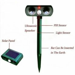 BDD 2pcs Solaire Répulsif Chat Répulsif Effaroucheur Double Ultra Dissuasif Jardin Animal Chaser 10 BDD 2pcs Solaire Répulsif Chat Répulsif Effaroucheur Double Ultra Dissuasif Jardin Animal Chaser -Outil d'entretien du jardin Soldes 65375202 4