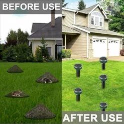 OSQI Lot De 4 Répulsifs Solaires Anti-taupes à énergie Solaire à Ultrasons Pour Animaux De Jardin, Pelouse, Jardin, Débarrassez-vous Des Taupes Campagnols Gopher Rats Rongeurs 11 OSQI Lot De 4 Répulsifs Solaires Anti-taupes à énergie Solaire à Ultrasons Pour Animaux De Jardin, Pelouse, Jardin, Débarrassez-vous Des Taupes Campagnols Gopher Rats Rongeurs -Outil d'entretien du jardin Soldes 65502951 5