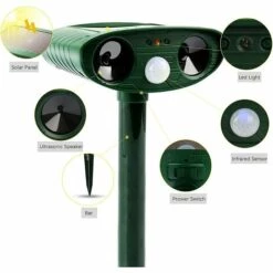 OSQI Répulsif à Ultrasons Pour Chat Et Chien 9 OSQI Répulsif à Ultrasons Pour Chat Et Chien -Outil d'entretien du jardin Soldes 65503441 3