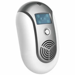 HAPPYSHOPPING Anti-moustique à Ultrasons Et Anti-insecte Avec Lumière Clignotante, Noir, Gris Euro - Gris Euro