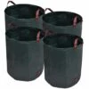 VidaXL Sac Poubelle De Jardin Vert Foncé 4 Pcs 150 G/m² 272 L - Vert -Outil d'entretien du jardin Soldes 734666 1