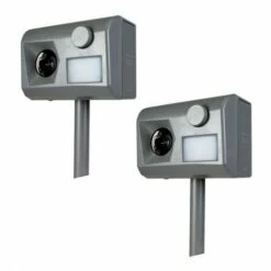 WEITECH Pack 2 X GARDEN PROTECTOR 3 Répulsif Jardin Anti Chien Chat Renard Lapin Fouine Ultrasons Wk0055