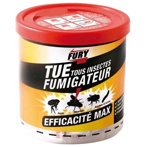 FURY - Fumigène Insecticide Tous Insectes 300 M³ 3 FURY - Fumigène Insecticide Tous Insectes 300 M³