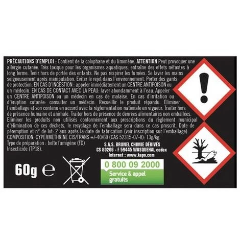 KAPO - Fumigène Tous Insectes - 150m³ 4 KAPO - Fumigène Tous Insectes - 150m³ – Image 2