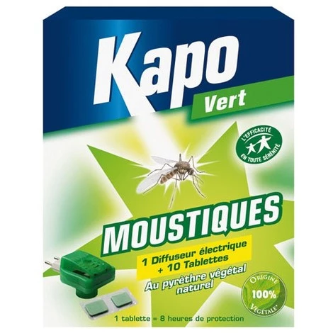 KAPO - Diffuseur électrique Anti-moustiques 100% Végétal + 10 Recharges 3 KAPO - Diffuseur électrique Anti-moustiques 100% Végétal + 10 Recharges