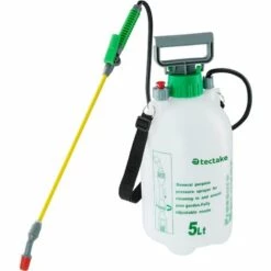 TECTAKE Pulvérisateur De Jardin, Pulvérisateur à Pression Capacité 5 L - Blanc